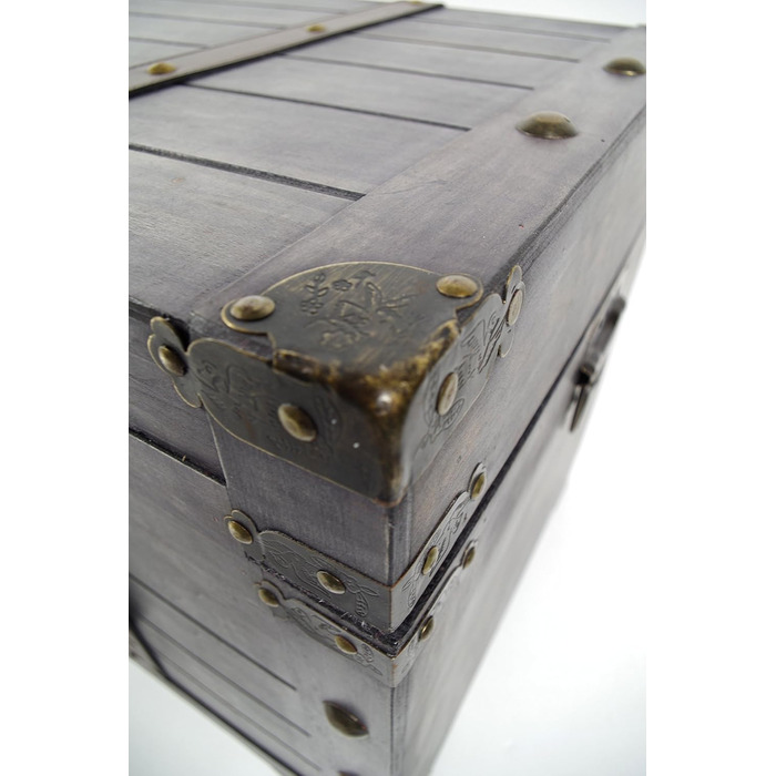 Скриня Kobolo KUBA з сірого дерева зі скарбами 80x45x50 см