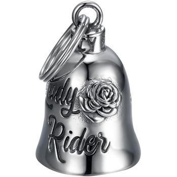 ПРИКРАСИ BOBIJOO - Clochette Moto Lady Rider Porte-Bonheur MOCY Bell Acier неокислювальний Argent