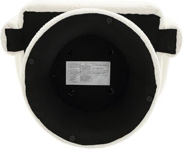 Обертові на 360 градусів акцентні крісла у формі бочки, круглі крісла з широкою оббивкою, крісло з плюшевої тканини для вітальні, спальні, офісу, зали очікування (бежевий)