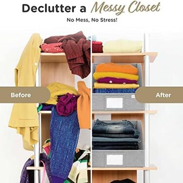 Тканинні контейнери для зберігання, трапецієподібні, з відкритою передньою частиною для швидкого доступу, низькою передньою частиною, високою задньою частиною для верхньої полиці, світло-сірий хакі, 3 шт.