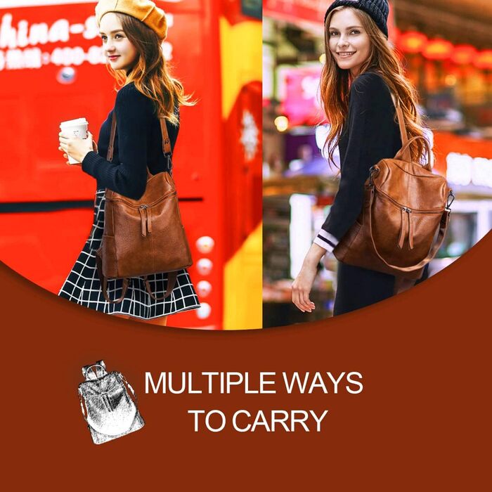 Рюкзак жіночий невеликий проти крадіжки з пу шкіряна сумка через плече сумочка міський рюкзак для жінок дівчат елегантний для подо