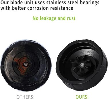 Для заміни леза міксера 7 ребер для леза екстрактора Ninja Pro сумісний з Nutri Ninja Car iQ BL480 BL481 BL482-30 BL487 BL492 з силіконовими гумовими ущільнювачами Ущільнювальне кільце Кріплення змішувача