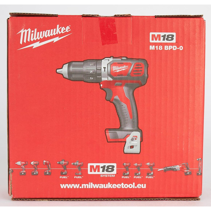 Комбінований дриль Milwaukee M18BPD-0, рожевий, червоний