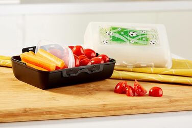 Ланчбокс Emsa Variabolo з роздільником, 2 відділення, 16x17 см, Футбольний дизайн, 516991