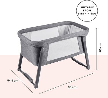 Міні-гойдалка Ickle Bubba Компактне складне дитяче ліжечко з матрацом, режимами гойдання та статичного режиму, сітчастими вставками для повітропроникності ідеально підходить для невеликих приміщень та подорожей (колір космічний сірий)