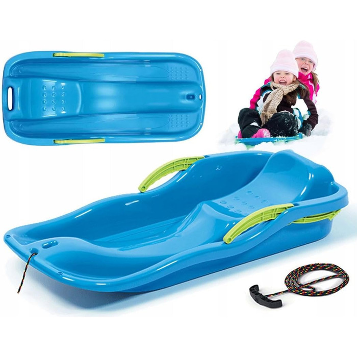 Санки BirnePower Race S пластикові з гальмом, 79 см сині