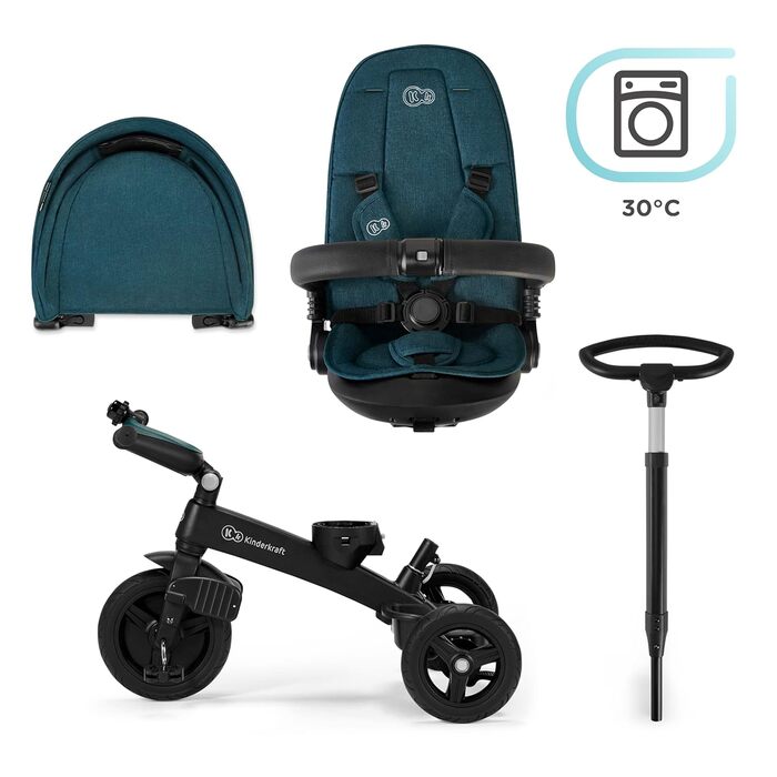 Триколісний велосипед 5 в 1 TWIPPER, дитячий триколісний велосипед, біговел з штовхачем, сидіння повертається на 360, регульована