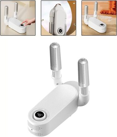 Сушарка для взуття Feegow Shoe Dryer, електрична сушарка для взуття з повітродувкою, туристична сушарка для взуття, підігрівач взуття для зими та дощових днів (ЄС)