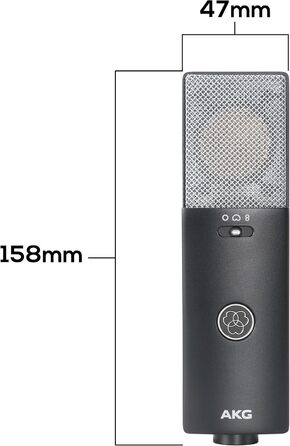 Конденсаторний мікрофон з великою діафрагмою AKG C-Serie C114 з кількома діаграмами спрямованості ідеальний для контент-мейкерів та музикантів