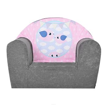 Дитяче крісло FORTISLINE Знімний чохол М&39які пінопластові пташки сірого кольору Міні-крісло з пінопласту Дитяча кімната