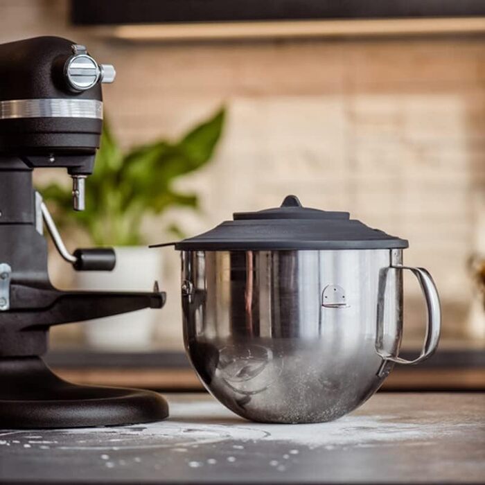 Кришка кришки Kitty Professional Silicone Professional Food Retention Lid Cover, сумісна з кухонним комбайном KitchenAid* об'ємом 6,6 і 6,9 літра (антрацит)