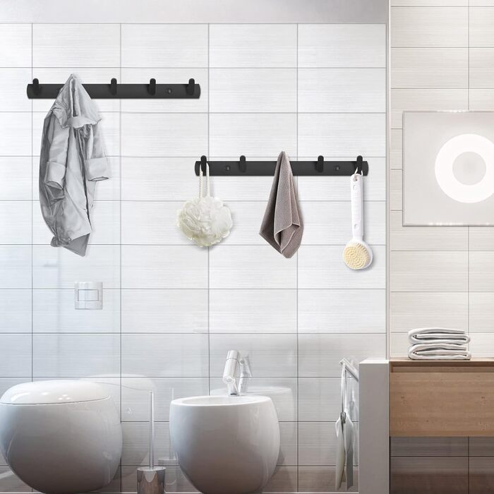 Гачки для пальто гачок рейки настінні, 2 шт. и 5 гачків гачки для пальто настінні вішалки алюмінієві, сучасні настінні гачки для к