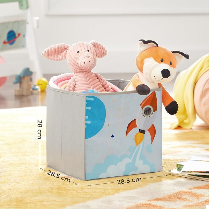 Полиця для зберігання іграшок та книг, багатофункціональний стелаж з 2 тканинними ящиками, для ігрової кімнати, дитячої кімнати, в