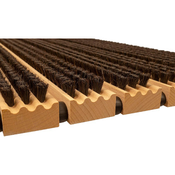 Килимок-щітка/скребок для взуття (59x38,5) з натуральної щетини - оригінал від BMAG - класичний, елегантний килимок для дверей