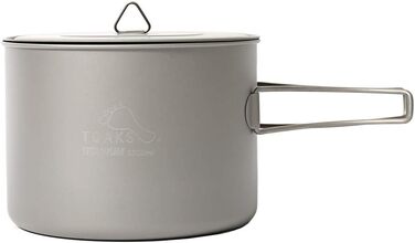 Посуд для кемпінгу TOAKS з чистого титану для використання на свіжому повітрі - Можна використовувати як чашки, миски та каструлі (1600 мл)