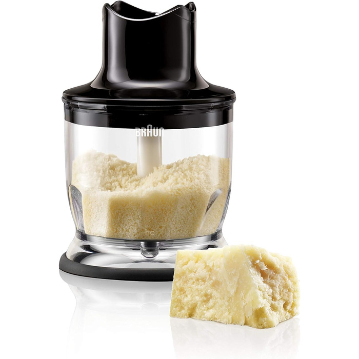 Насадка для побутового подрібнювача Braun MQ 20 - Аксесуари для ручного блендера, сумісні з ручним блендером Braun Household MultiQuick з системою EasyClick, 350 мл, чорний