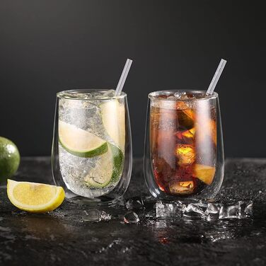 Мл Подвійні стінки Latte Macchiato Набір чашок для кави з боросилікатного скла Скляний набір 2 кавових скляних скляних склянок для