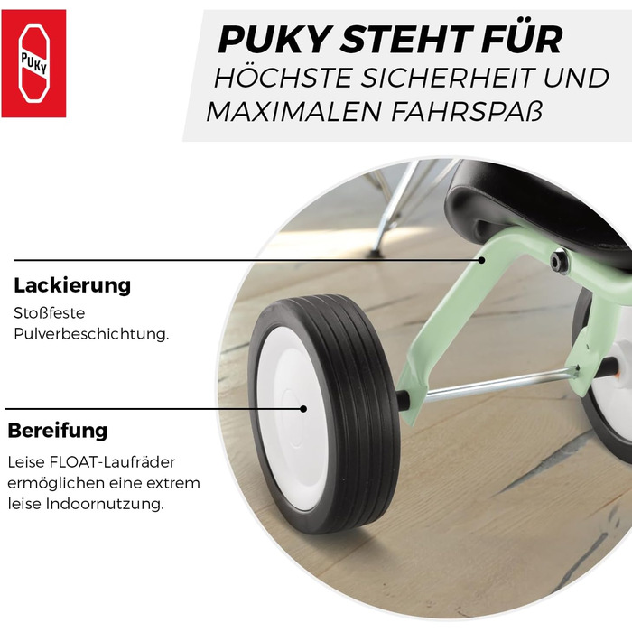 Безпечний розсувний транспортний засіб Для малюків від 1,5 років З поворотною віссю Безпечні ручки на кермі Всередині та зовні Кол