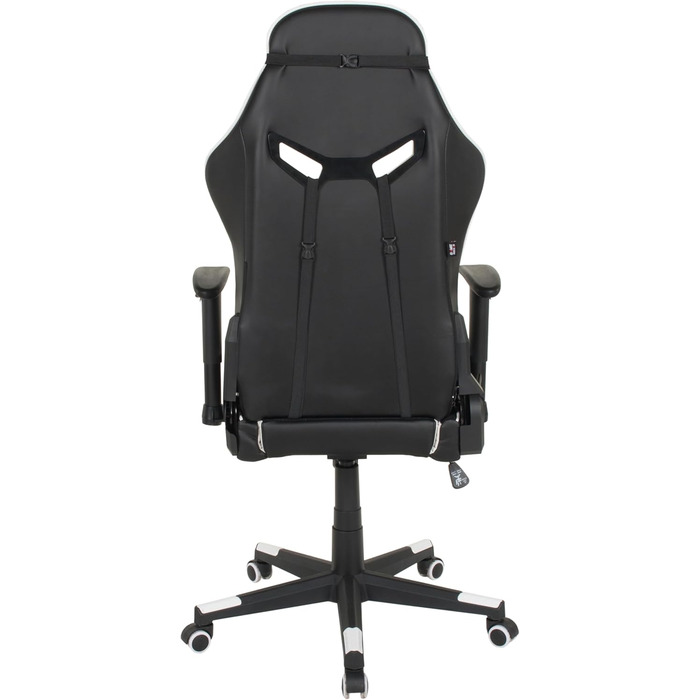 Ігрове крісло GAME ROCKER G-30 з мікрофібри чорного/білого кольору, вантажопідйомність до 110 кг