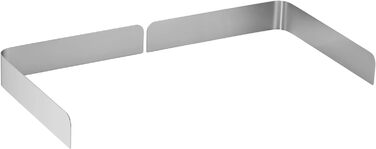 Гриль, електрогриль, 50x28 см, електрогриль Настільний гриль з лобовим склом і піддоном для крапель, сертифікований на відкритому повітрі для барбекю, 2 окремо регульовані поверхні гриля, 2400 Вт, нержавіюча сталь матова