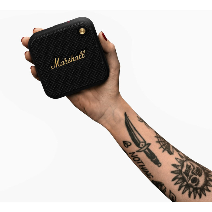 Колонка Marshall Willen, бездротова, понад 15 годин відтворення, водонепроникна за стандартом IP67, швидка зарядка, можна складати