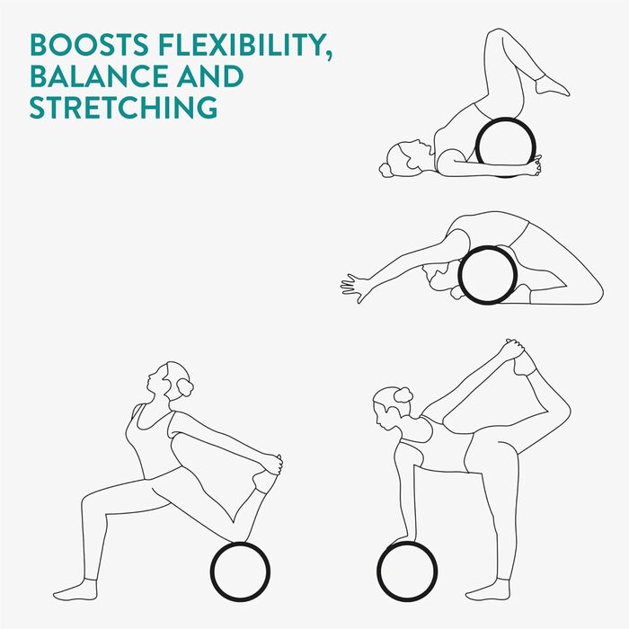 Колесо для йоги Navaris з корка - 33 см колесо для йоги, пілатесу та гімнастики - опорне колесо для йоги, кільце для йоги для розтяжки, гнучкості та вправ, стиль 2