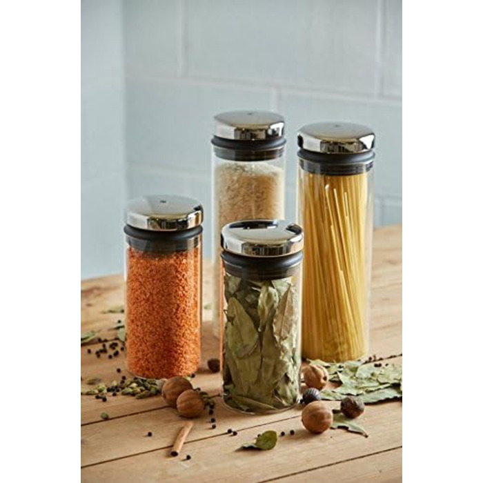 Скляна банка WMF Depot 1,5 л, висота 28,5 см, з кришкою. Банка для кави, чаю, круп, цукру, борошна ідеальна для зберігання сипучих продуктів з широкою горловиною, 1,5 л