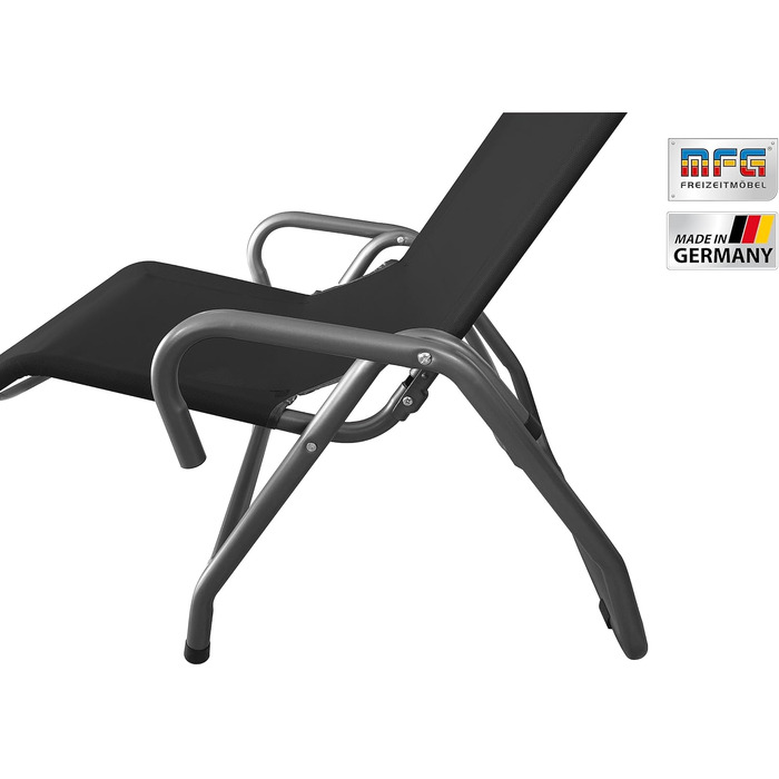 Шезлонг для басейну 3&39, антрацит/чорний