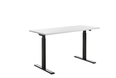 Регульований по висоті письмовий стіл Topstar E-Table, дерево, 140x60 см, чорний/білий, сучасний стиль