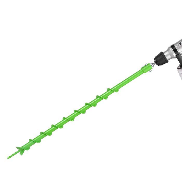 Бур для земляного буріння, діаметр 40x790 мм, садовий бур, сумісний з дрелями з внутрішнім діаметром 20 мм, бур для стовпів, бур для прокладання комунікацій, інструмент для копання для посадки та буріння