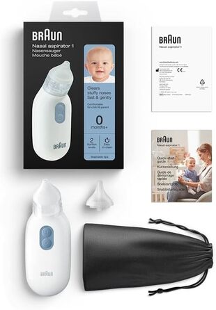 Назальний аспіратор Braun 1 Видалення слизу Полегшення при закладеному носі Електрична потужність всмоктування 2 рівні всмоктуванн