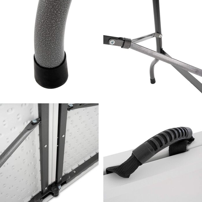 Розкладний стіл Nexos Trading XXL, кемпінговий стіл, 240 x 70 см, для кейтерингу, складаний, білий, стіл для вечірок, ручки для перенесення, обідній стіл, фуршетний стіл, всепогодний, до 150 кг, стійкий, приблизно 15 кг, до 10 осіб