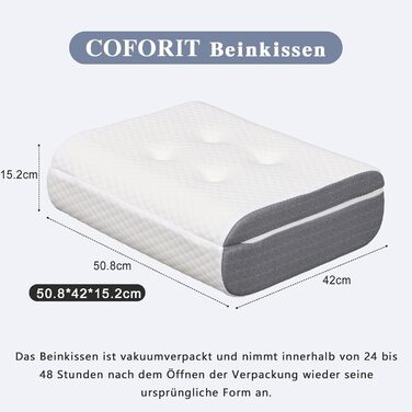 Подушка для колін GOFORIT для сну на спині, двошарова подушка для підняття ніг з піни з ефектом пам&39яті, м&39яка та підтримуюча, подушка для ніг для полегшення