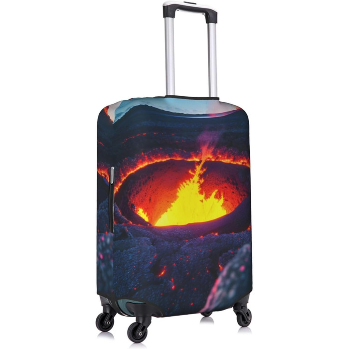 Чохол для валізи Kilauea з прихованою блискавкою, дизайн вулканічний принт, практичний, еластичний, машинне прання, для валіз, Білий/Пишний сад, X-Large Білий/Пишний сад XL