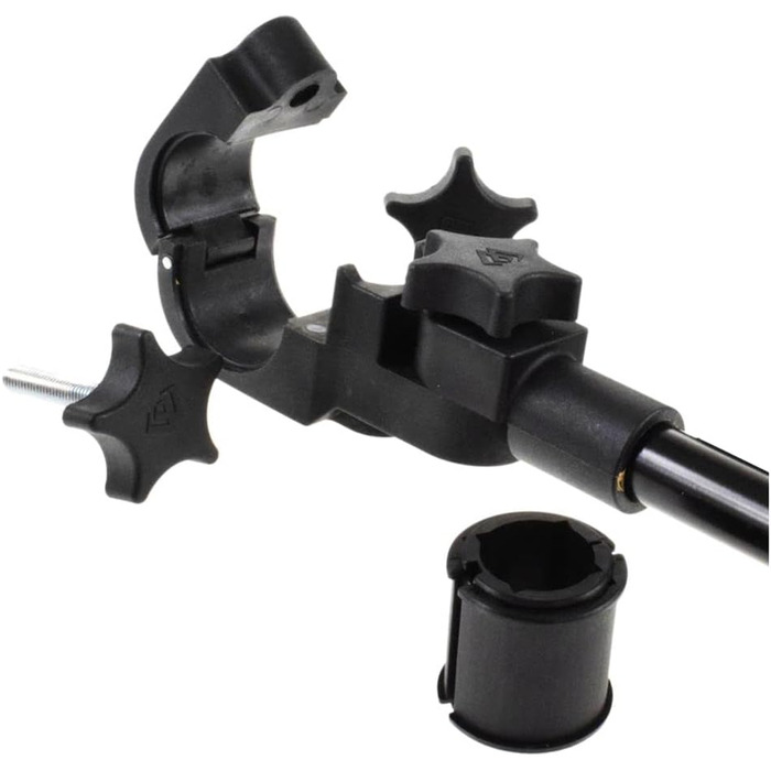 Підставка для годівниці MIKADO 65-100 см телескопічна для ніжок 25-36 мм та 20-25 мм, алюмінієва, чорна, рибальське спорядження, риболовля