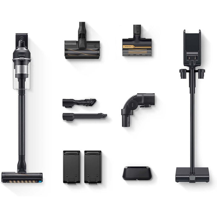 Акумуляторний пилосос Samsung Jet 95 Akku PetPRO, 210 Вт, вкл. запасний акумулятор, автономну зарядну станцію Z-Station та інші ак