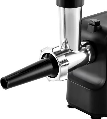 М'ясорубка, 1000 Вт електрична м'ясорубка з 3 перфорованими дисками з нержавіючої сталі, пробка, комплект Кеббе, фарш машина ковба