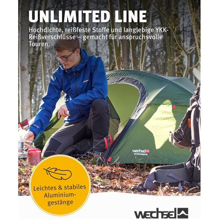 Трекінговий намет Wechsel Pathfinder I Геодезичний намет на 1 особу I Штормостійкий експедиційний намет I Компактний та портативний I Ідеальний намет для кемпінгу, пішого туризму, трекінгу та їзди на велосипеді