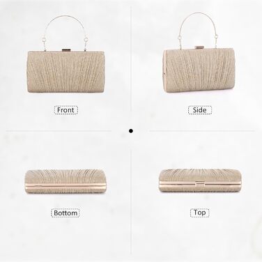 Золотий клатч для вечірок та свят жіноча сумочка з плісе та ланцюжком