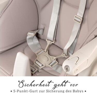 Дитячий стільчик для годування Sweety Fox з функцією нахилу - Висувний і складаний, стільчик з ременями безпеки - Зростаючий стіль