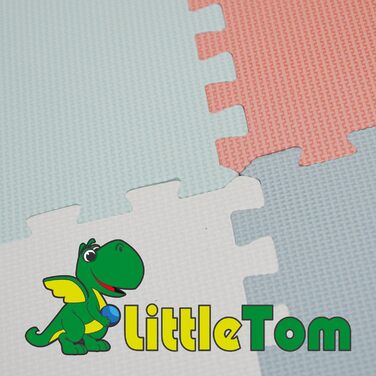 Ігровий килимок LittleTom з 9 предметів Дитячий килимок-головоломка з нуля - 30x30 Килимок для повзання Baby - Ігровий килимок Дитяча ковдра Ігрова ковдра - Килимок для підлоги Дитяча - Дитячий килимок Захисний килимок для підлоги Дитячі іграшки Синій сір