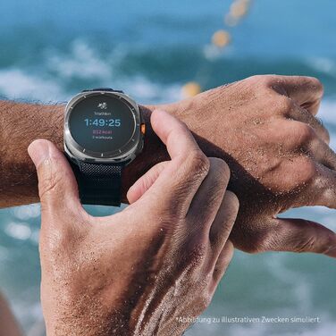 Розумний годинник Samsung Galaxy Watch Ultra (2025) з Galaxy AI, фітнес-годинник, морський ремінець, титановий корпус, кнопки швидкого доступу, подвійний GPS, 64 ГБ пам&39яті, 47 мм, LTE, титаново-синій, 3-річна гарантія виробника, титаново-синій S/M/L - 