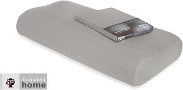 Чохол для подушки з підтримкою шиї Dormabell, світло-сірий, для шийних подушок NB4 - NB5, розмір середній