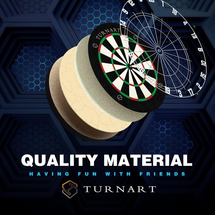 Коркова мішень для дартсу з дротиками, офіційна сталева мішень для дартсу, набір сталевих дротиків з 6 дротиками з металевим наконечником та 6 деками (лише для мішені для дартсу)