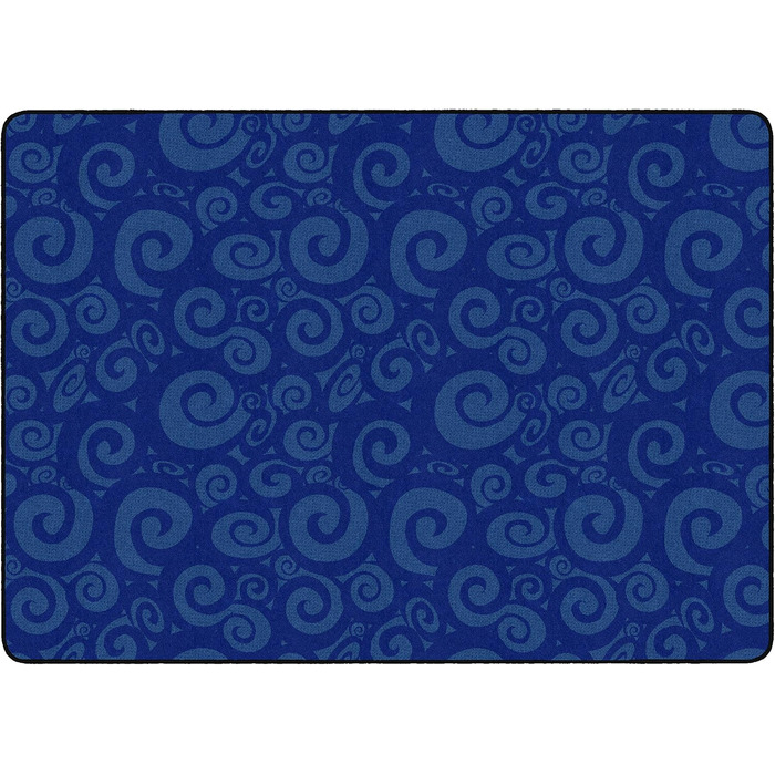 Дитячий килимок з візерунком вихор, 1,8 м х 2,4 м, синій, 389-32A