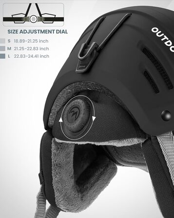 Лижний шолом OutdoorMaster MIPS - Шолом Kelvin II MIPS для сноуборду, чоловічий, жіночий та молодіжний, матовий чорний, розмір M