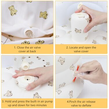 Надувне дитяче крісло з сонцезахисним козирком для дітей від 3 місяців, дитячі підлогові сидіння для сидіння, дитячі сидіння для м