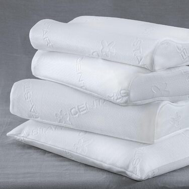 Подушка для шиї Centa-Star Comfort Soft, 40 x 80 см, в&39язкопружна високотехнологічна піна, м&39яка жорсткість, зі знімним чохлом, можна прати при температурі до 60C, Oeko-Tex Standard 100 Клас 1, (1 упаковка), Bianco