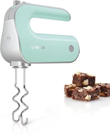 Ручний міксер Bosch Styline MFQ40302, 2 віночки, 2 гаки для тіста з нержавіючої сталі, можна мити в посудомийній машині, 5 швидкос