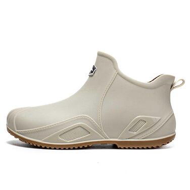 Водне взуття, гумові чоботи, гумові чоботи, чоловічі, жіночі, до щиколотки, зручні, для садівництва, легкі, для катання на човні, кемпінгу, вітрильного спорту, подорожей та походів, білі, 38 2/3 EU